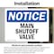 Signmission Main Shutoff Valve, 5 in W x Rectangle, Vinyl Decal OS-2PACK-NS-D-35-L-14096 - alternate 3